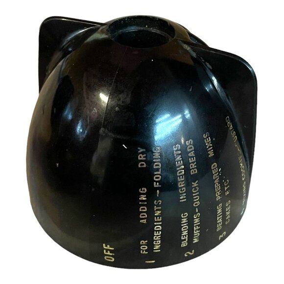 Vintage Sunbeam Mixmaster Model 11 Speed Dial Knob Black Replacement Mixer - Picture 4 of 10